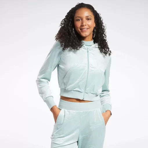 Hoodies & Sweatshirts | Reebok Hoodies & Sweatshirts Classics Energy Q4 Velour Zip-Up Sweatshirt