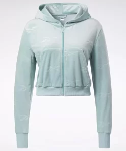 Hoodies & Sweatshirts | Reebok Hoodies & Sweatshirts Classics Energy Q4 Velour Zip-Up Sweatshirt