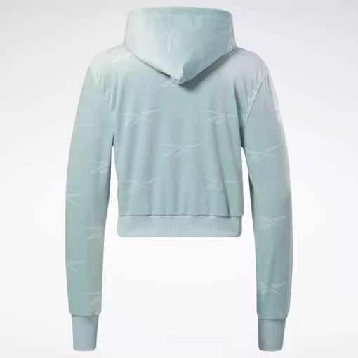 Hoodies & Sweatshirts | Reebok Hoodies & Sweatshirts Classics Energy Q4 Velour Zip-Up Sweatshirt