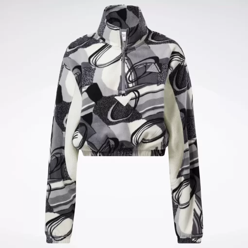 Hoodies & Sweatshirts | Reebok Hoodies & Sweatshirts Classics Winter Print Half-Zip Sweatshirt