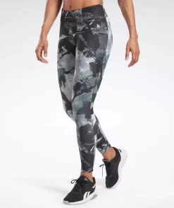 Leggings & Tights | Reebok Leggings & Tights Lux Allover Print Bold Leggings