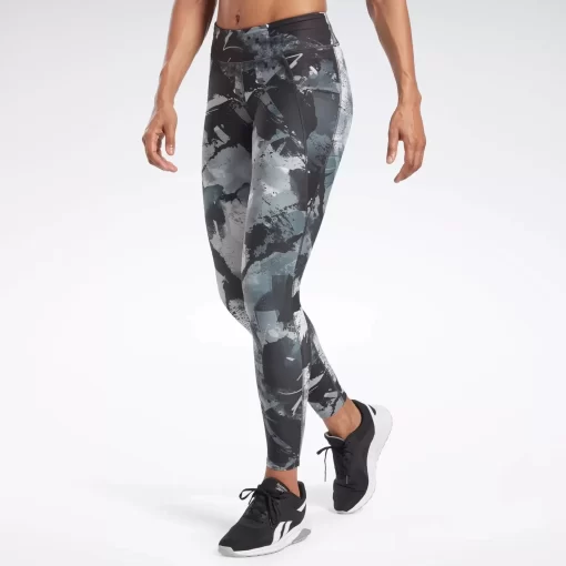 Leggings & Tights | Reebok Leggings & Tights Lux Allover Print Bold Leggings