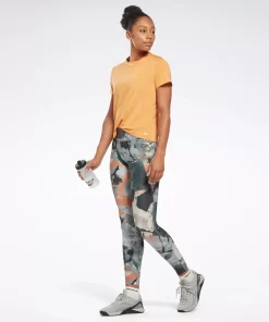 Leggings & Tights | Reebok Leggings & Tights Lux Allover Print Bold Leggings