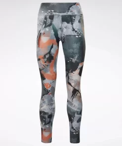 Leggings & Tights | Reebok Leggings & Tights Lux Allover Print Bold Leggings