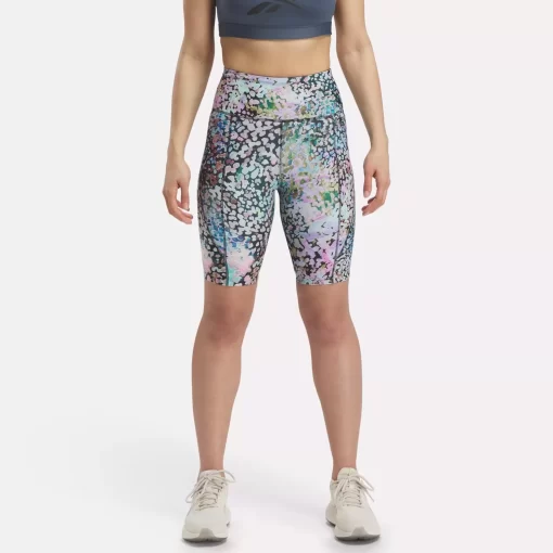 Shorts | Reebok Shorts Lux Bold High-Rise Modern Safari Bike Short