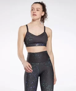 Sports Bras | Reebok Sports Bras Lux Multi-Colored Speckle Strappy Bra