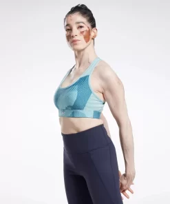 Sports Bras | Reebok Sports Bras Lux Perform Allover Print Racer Bra