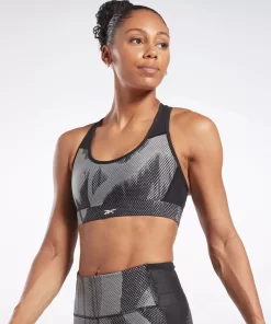 Sports Bras | Reebok Sports Bras Lux Perform Allover Print Racer Bra