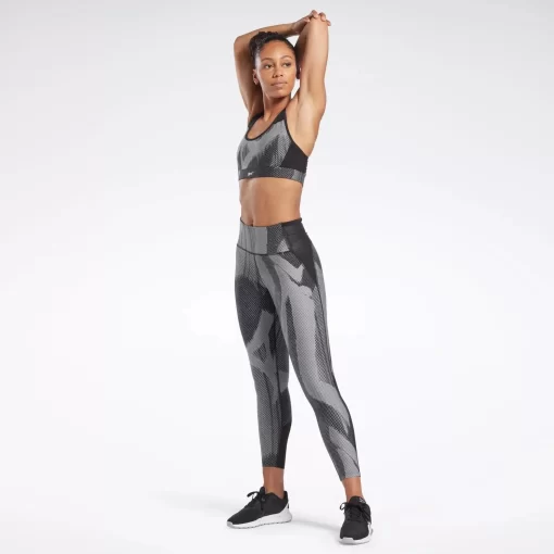 Sports Bras | Reebok Sports Bras Lux Perform Allover Print Racer Bra