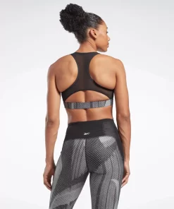 Sports Bras | Reebok Sports Bras Lux Perform Allover Print Racer Bra