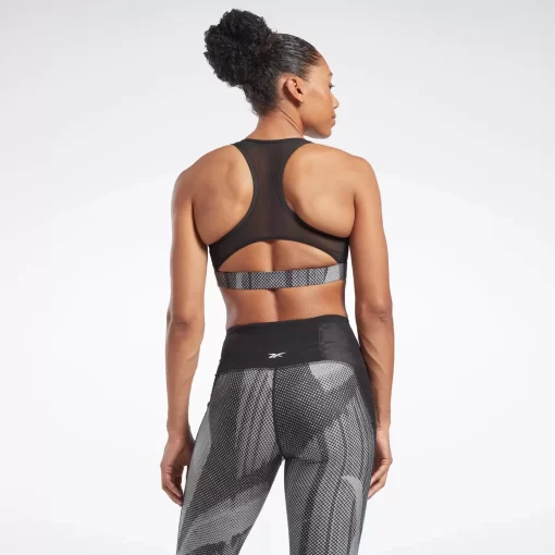 Sports Bras | Reebok Sports Bras Lux Perform Allover Print Racer Bra