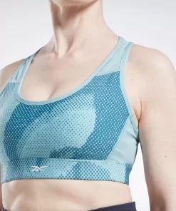 Sports Bras | Reebok Sports Bras Lux Perform Allover Print Racer Bra