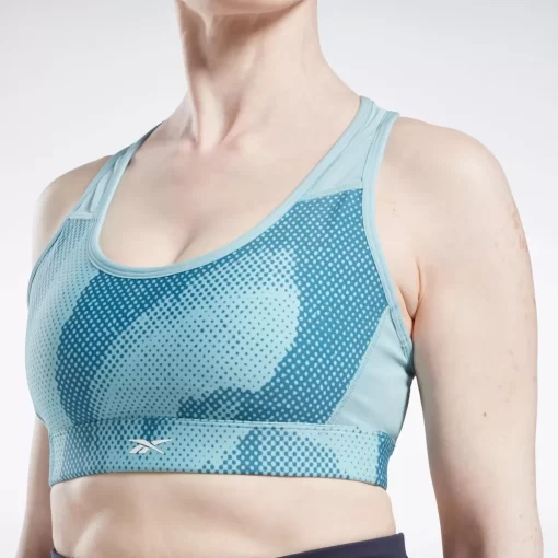 Sports Bras | Reebok Sports Bras Lux Perform Allover Print Racer Bra