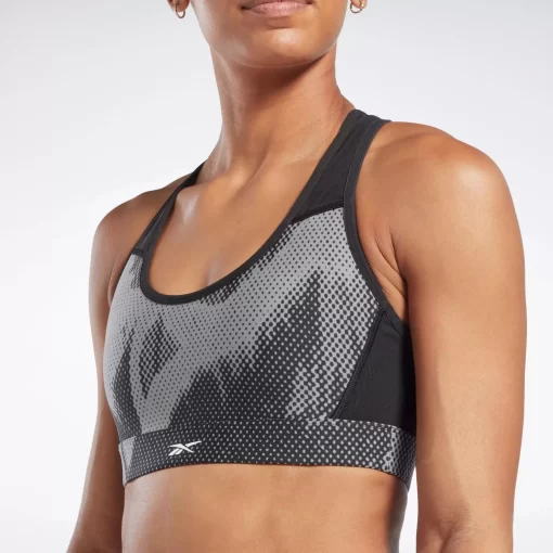 Sports Bras | Reebok Sports Bras Lux Perform Allover Print Racer Bra