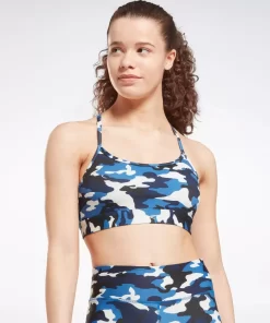 Sports Bras | Reebok Sports Bras Lux Skinny Strap Camo Print Sports Bra