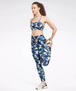 Sports Bras | Reebok Sports Bras Lux Skinny Strap Camo Print Sports Bra