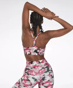 Sports Bras | Reebok Sports Bras Lux Skinny Strap Camo Print Sports Bra