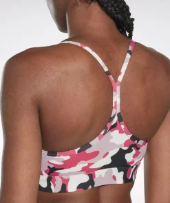 Sports Bras | Reebok Sports Bras Lux Skinny Strap Camo Print Sports Bra