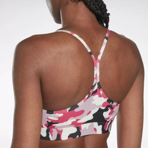 Sports Bras | Reebok Sports Bras Lux Skinny Strap Camo Print Sports Bra