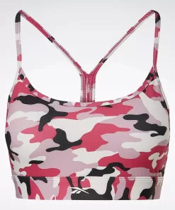 Sports Bras | Reebok Sports Bras Lux Skinny Strap Camo Print Sports Bra