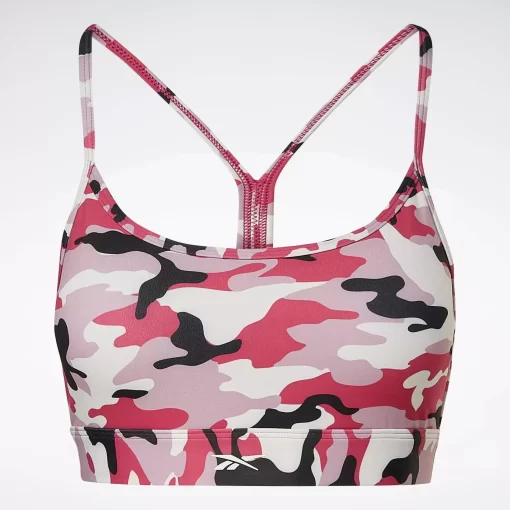 Sports Bras | Reebok Sports Bras Lux Skinny Strap Camo Print Sports Bra