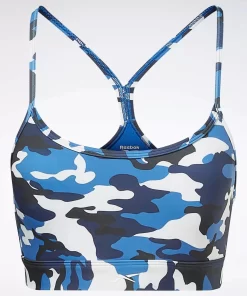 Sports Bras | Reebok Sports Bras Lux Skinny Strap Camo Print Sports Bra