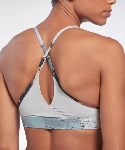 Sports Bras | Reebok Sports Bras Lux Strappy Allover Print Bold Bra