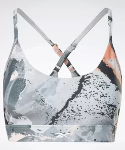 Sports Bras | Reebok Sports Bras Lux Strappy Allover Print Bold Bra