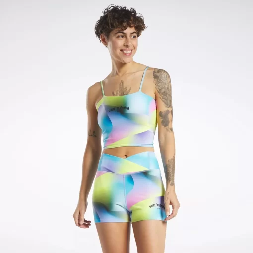 Tops & T-Shirts | Reebok Tops & T-Shirts Pride Allover Print Bra Top