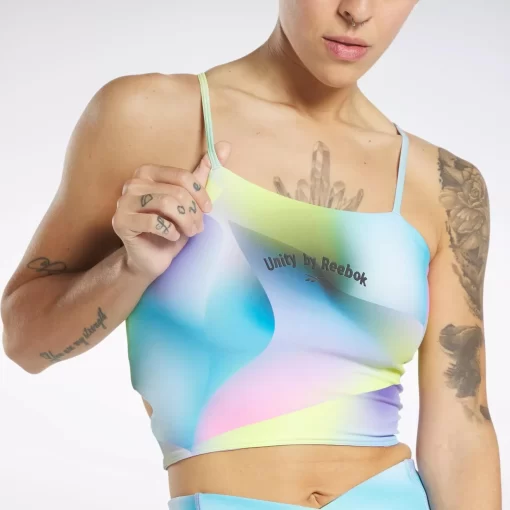 Tops & T-Shirts | Reebok Tops & T-Shirts Pride Allover Print Bra Top