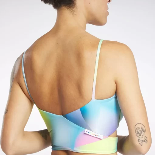 Tops & T-Shirts | Reebok Tops & T-Shirts Pride Allover Print Bra Top