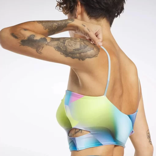 Tops & T-Shirts | Reebok Tops & T-Shirts Pride Allover Print Bra Top