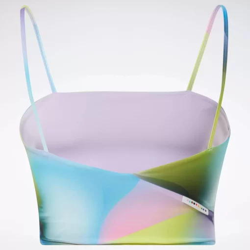 Tops & T-Shirts | Reebok Tops & T-Shirts Pride Allover Print Bra Top