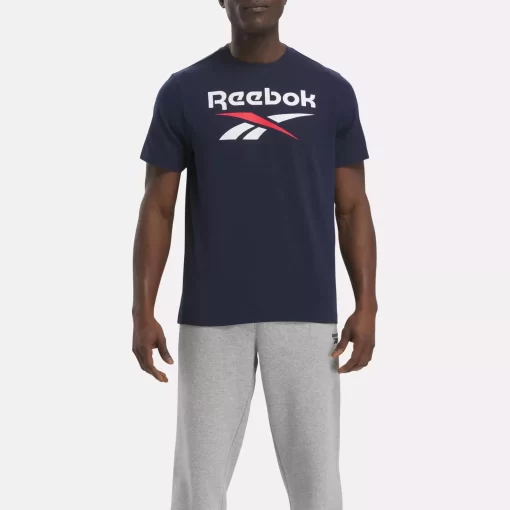 Tops & T-Shirts | Reebok Tops & T-Shirts Identity Big Stacked Logo T-Shirt