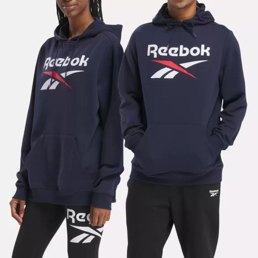 Hoodies & Sweatshirts | Reebok Hoodies & Sweatshirts Identity Fleece Stacked Logo Pullover Hoodie