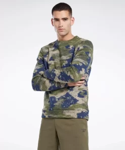 Hoodies & Sweatshirts | Reebok Hoodies & Sweatshirts Identity Modern Camo Fleece Crew Sweatshirt