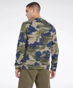 Hoodies & Sweatshirts | Reebok Hoodies & Sweatshirts Identity Modern Camo Fleece Crew Sweatshirt