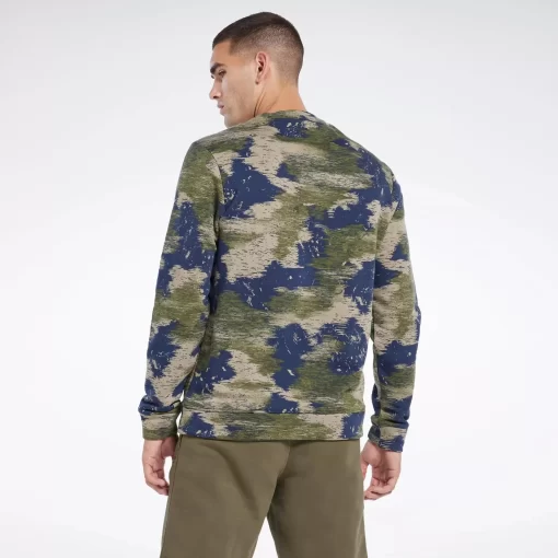 Hoodies & Sweatshirts | Reebok Hoodies & Sweatshirts Identity Modern Camo Fleece Crew Sweatshirt