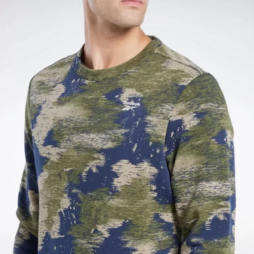 Hoodies & Sweatshirts | Reebok Hoodies & Sweatshirts Identity Modern Camo Fleece Crew Sweatshirt