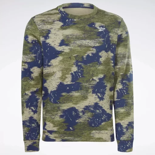 Hoodies & Sweatshirts | Reebok Hoodies & Sweatshirts Identity Modern Camo Fleece Crew Sweatshirt