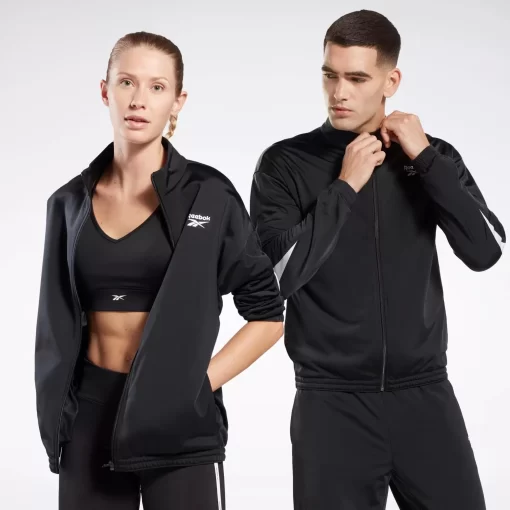 Jackets | Reebok Jackets Identity Vector Knit Track Jacket