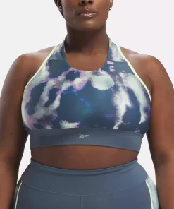 Sports Bras | Reebok Sports Bras Running Allover Print Bra (Plus Size)