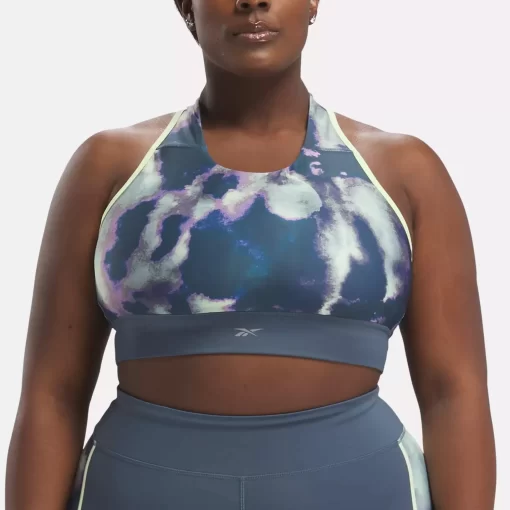 Sports Bras | Reebok Sports Bras Running Allover Print Bra (Plus Size)