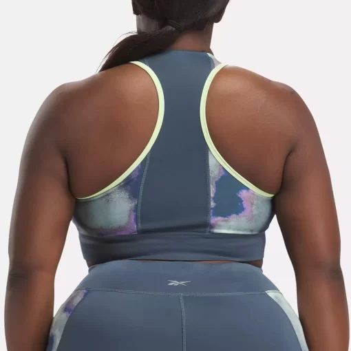 Sports Bras | Reebok Sports Bras Running Allover Print Bra (Plus Size)