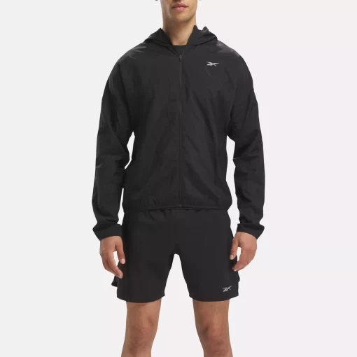 Jackets | Reebok Jackets Running Hooded Jacket