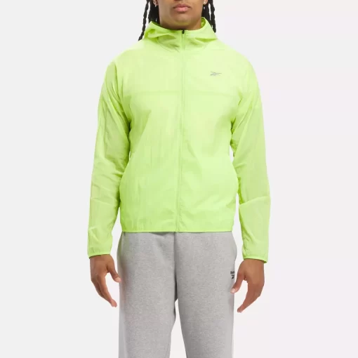 Jackets | Reebok Jackets Running Hooded Jacket