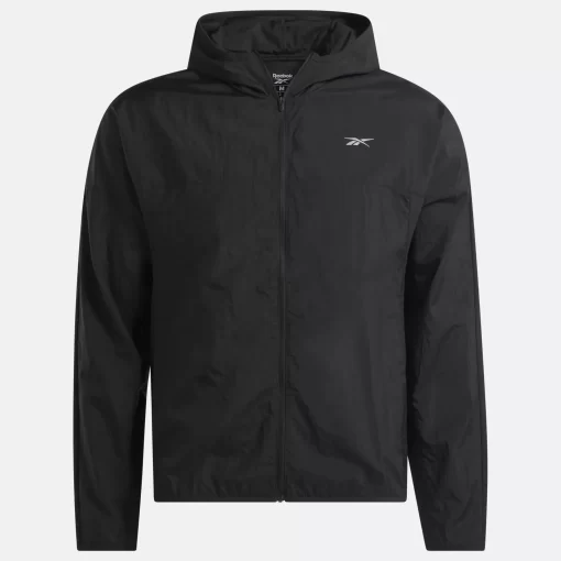 Jackets | Reebok Jackets Running Hooded Jacket