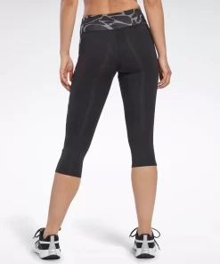 Leggings & Tights | Reebok Leggings & Tights Running Printed Capri Leggings