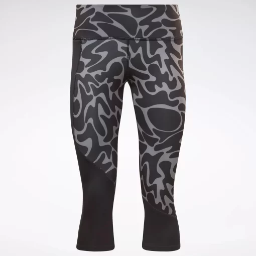 Leggings & Tights | Reebok Leggings & Tights Running Printed Capri Leggings