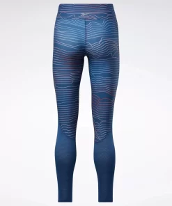 Leggings & Tights | Reebok Leggings & Tights Running Printed Leggings